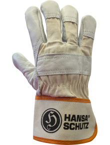 Grain leather gloves